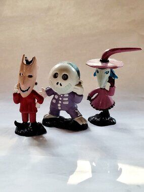 VTG 1993 Nightmare Before Xmas- Lock Shock & Barrel Figurines